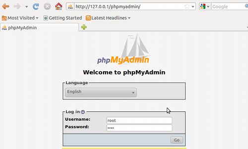 Comprobación de phpMyAdmin