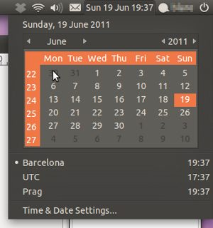 Ubuntu Calendar Applet